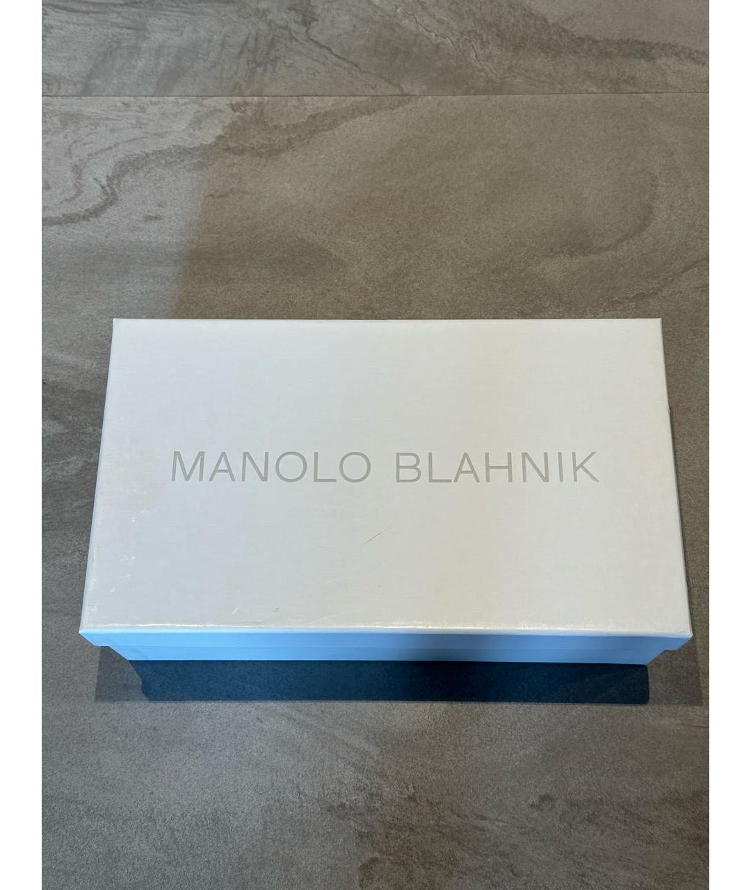 MANOLO BLAHNIK Серебряные туфли, фото 6
