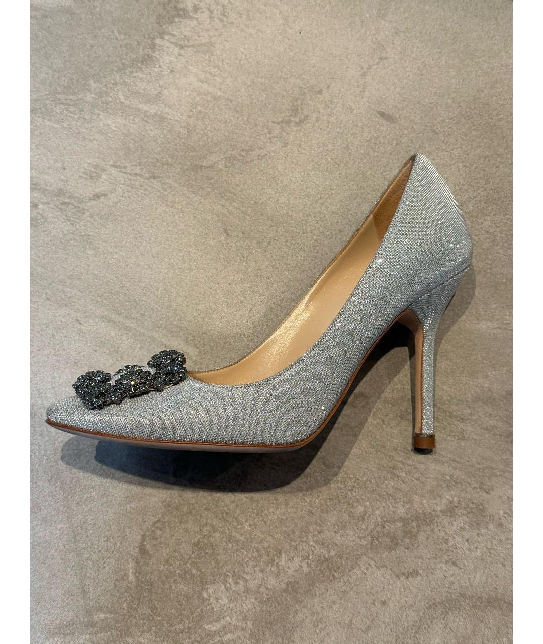 MANOLO BLAHNIK Серебряные туфли, фото 7