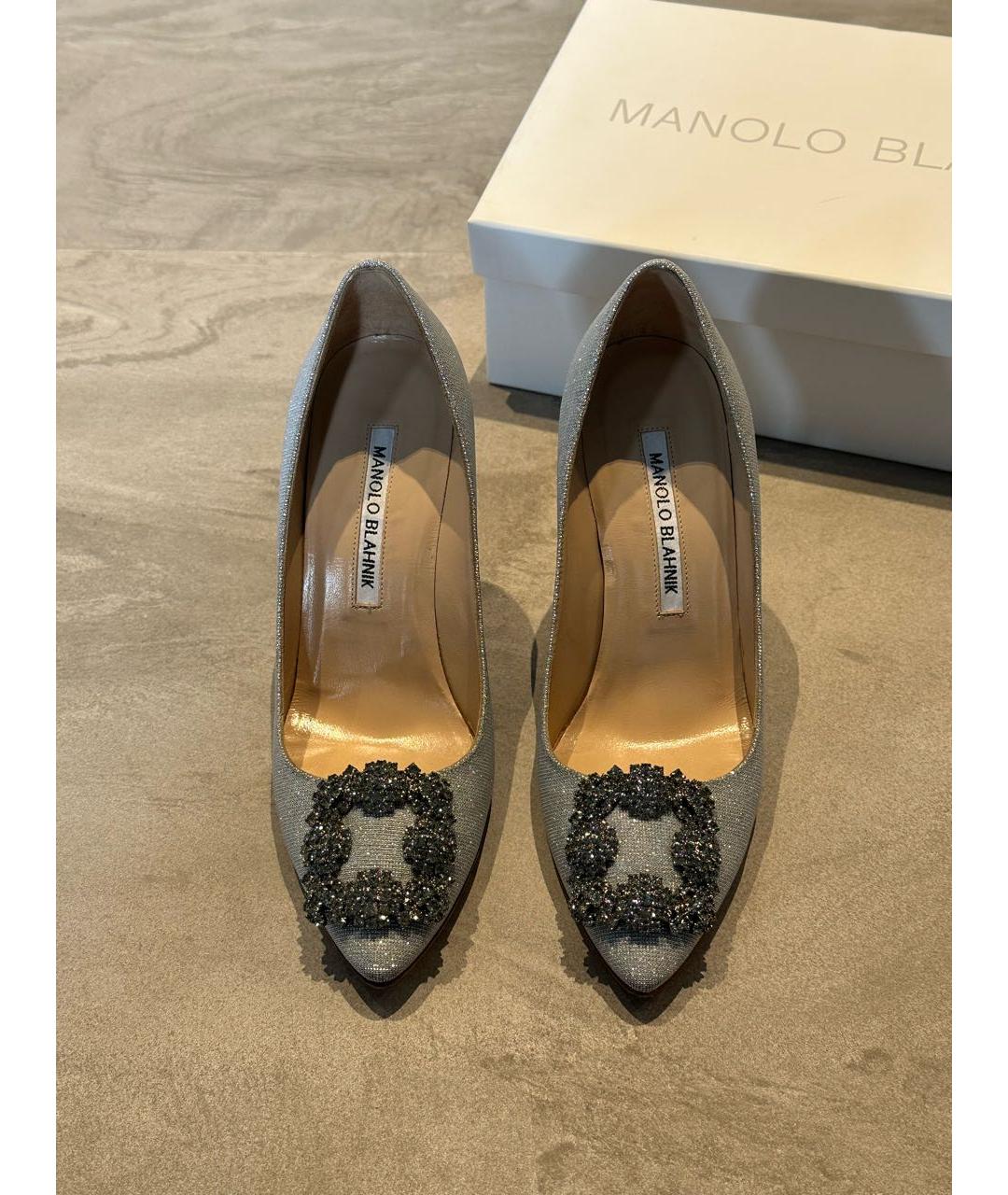 MANOLO BLAHNIK Серебряные туфли, фото 2