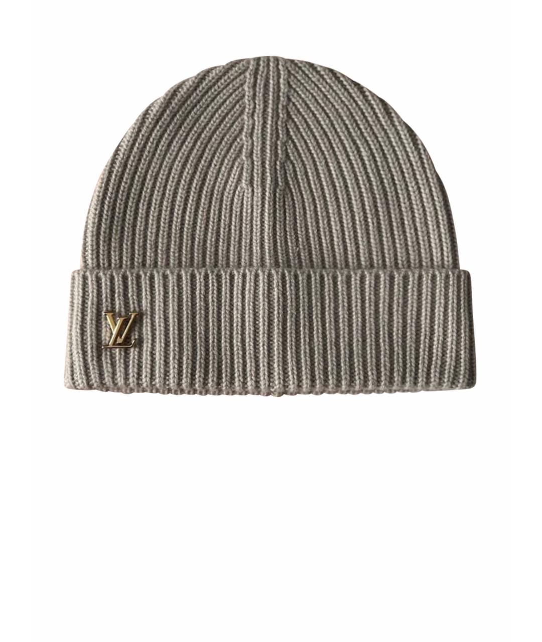 LOUIS VUITTON Серая шерстяная шапка, фото 1