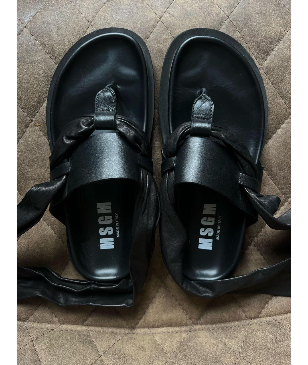 MSGM Черные босоножки, фото 2