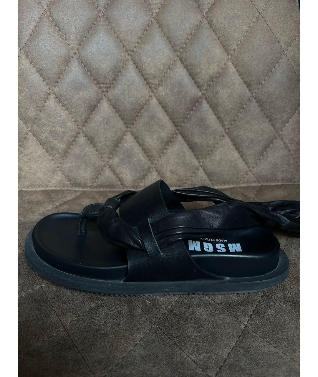 MSGM Черные босоножки, фото 4