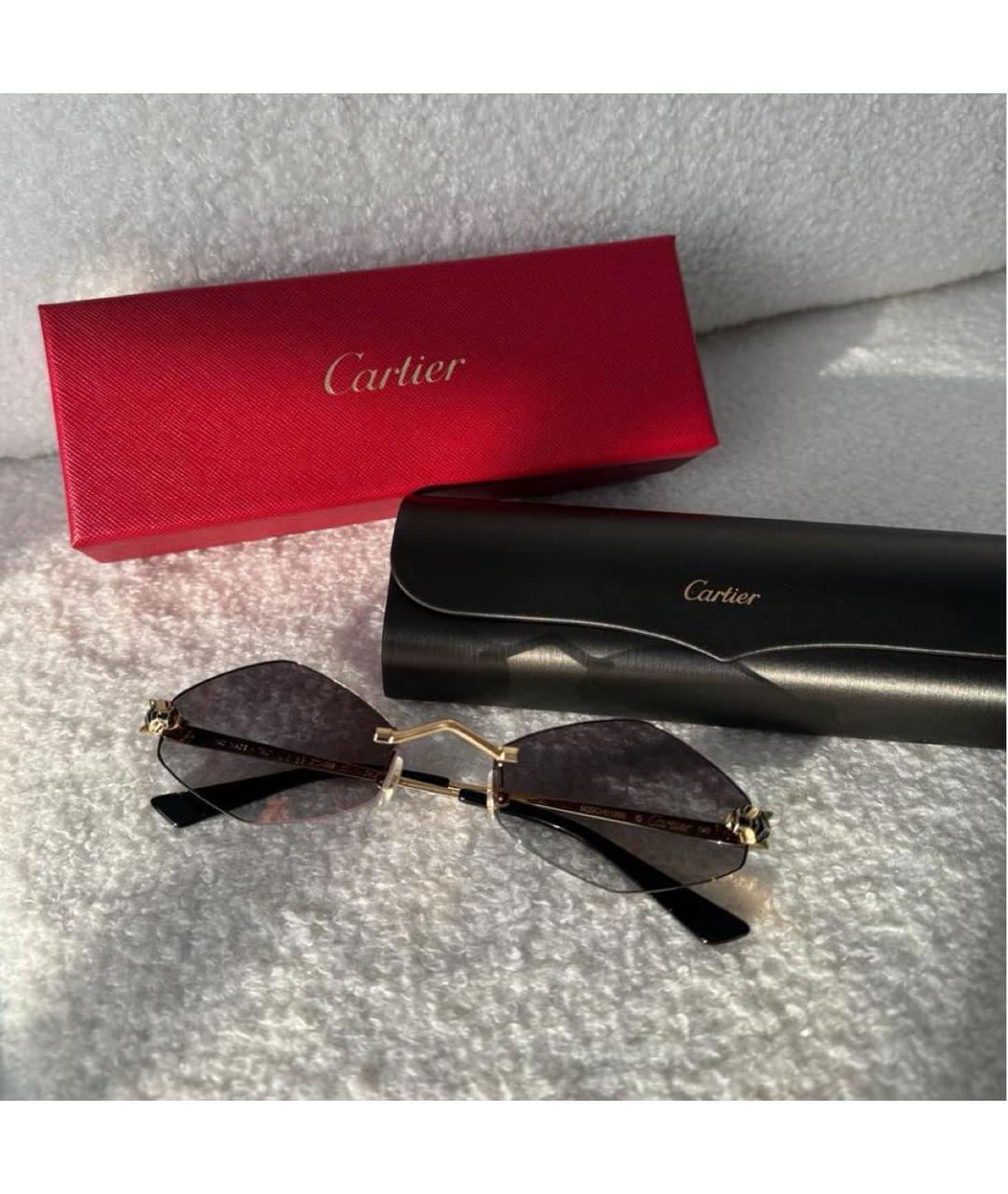 CARTIER Серые металлические солнцезащитные очки, фото 3