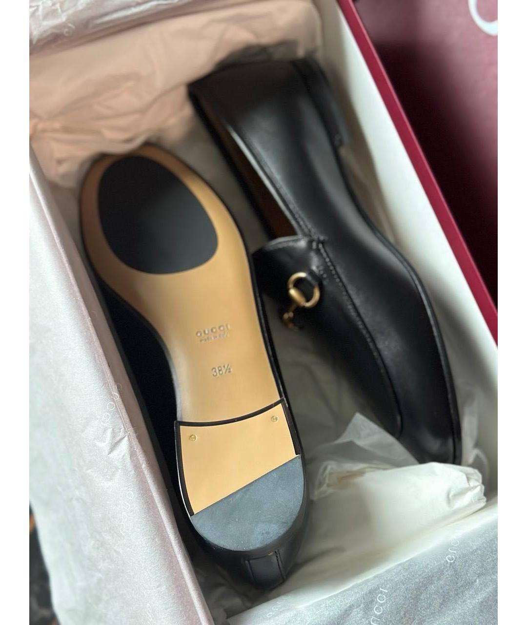 GUCCI Черные кожаные лоферы, фото 3