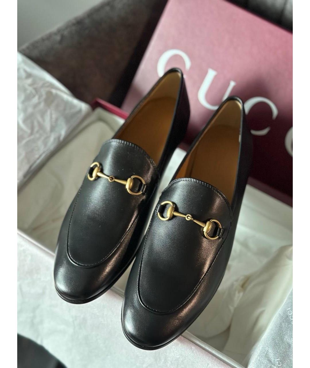 GUCCI Черные кожаные лоферы, фото 5