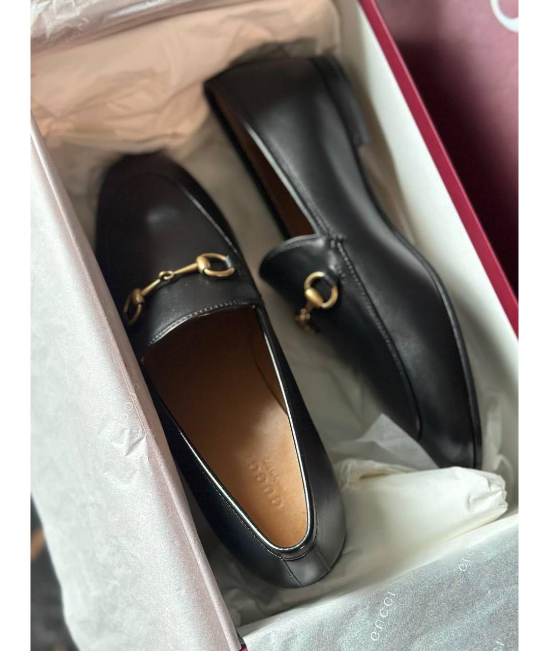 GUCCI Черные кожаные лоферы, фото 4