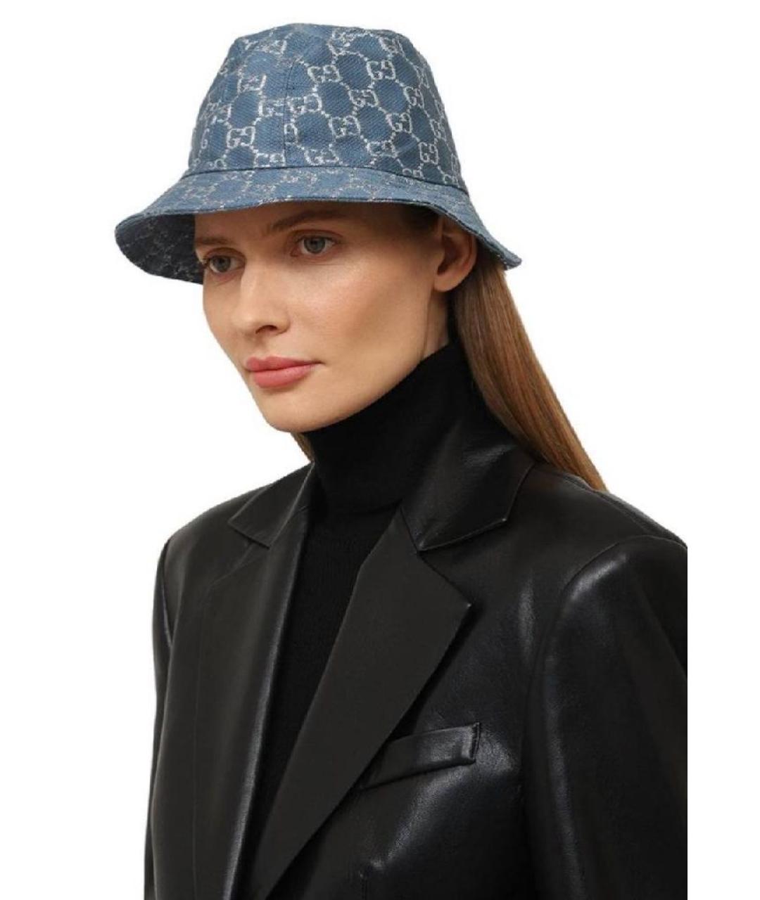 GUCCI Голубая шляпа, фото 6