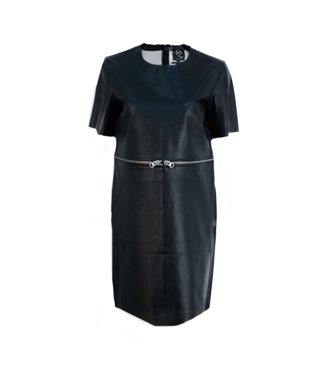 MCQ ALEXANDER MCQUEEN Черное кожаное повседневное платье, фото 6