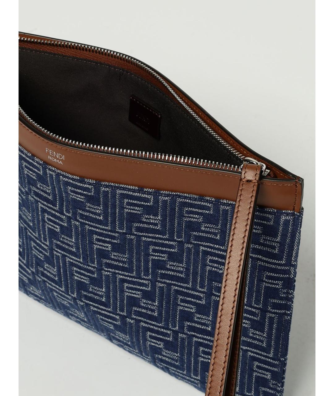 FENDI Синяя сумка тоут, фото 5