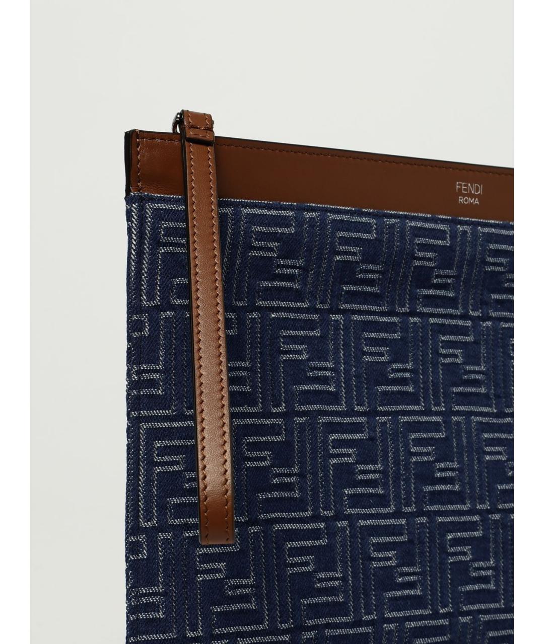 FENDI Синяя сумка тоут, фото 4