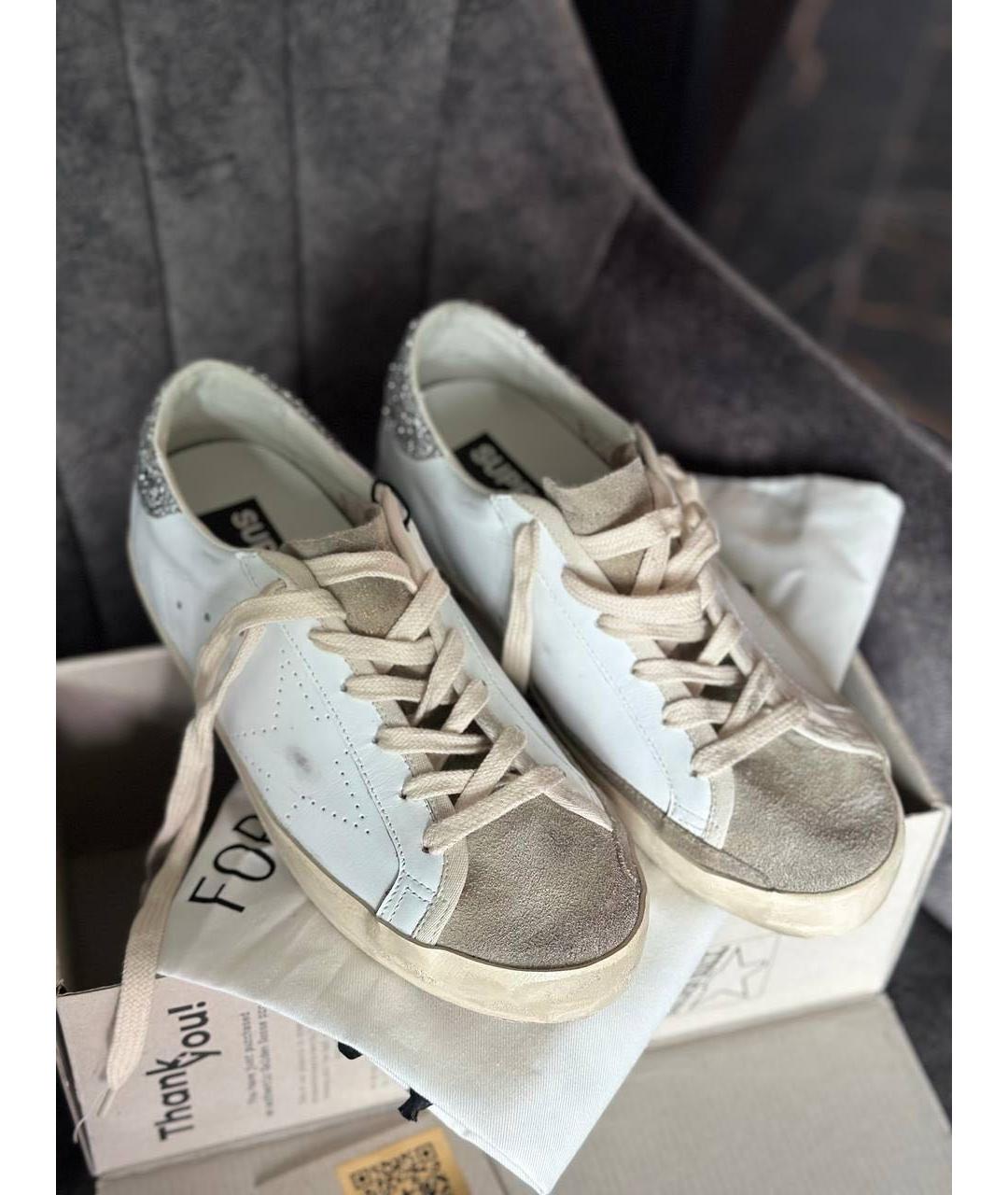 GOLDEN GOOSE DELUXE BRAND Белые замшевые кеды, фото 3