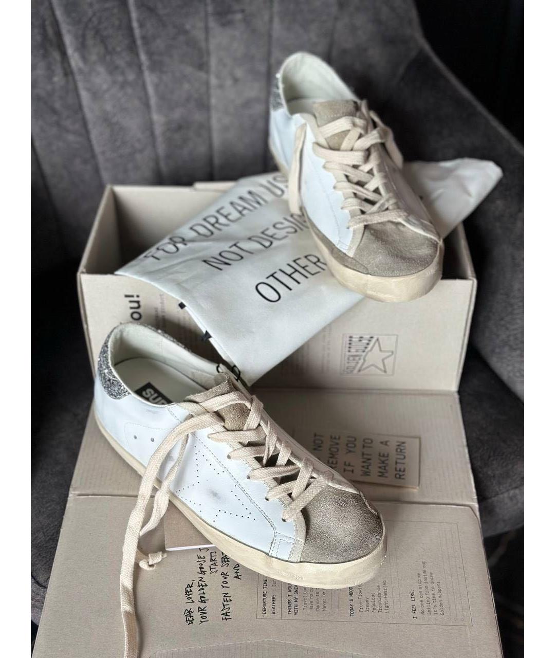 GOLDEN GOOSE DELUXE BRAND Белые замшевые кеды, фото 6