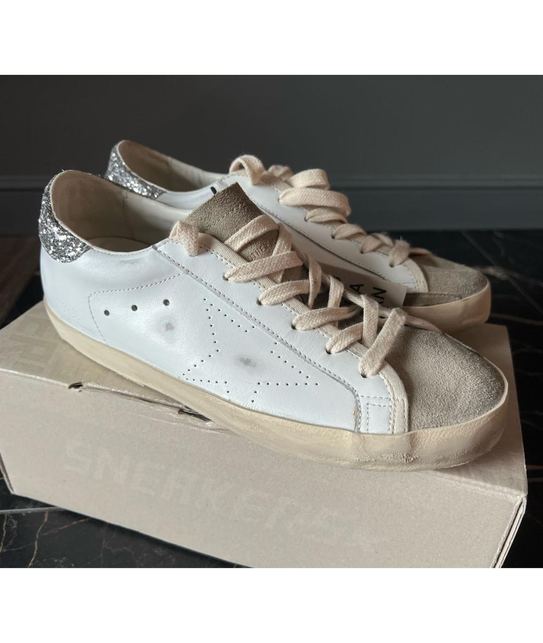 GOLDEN GOOSE DELUXE BRAND Белые замшевые кеды, фото 7
