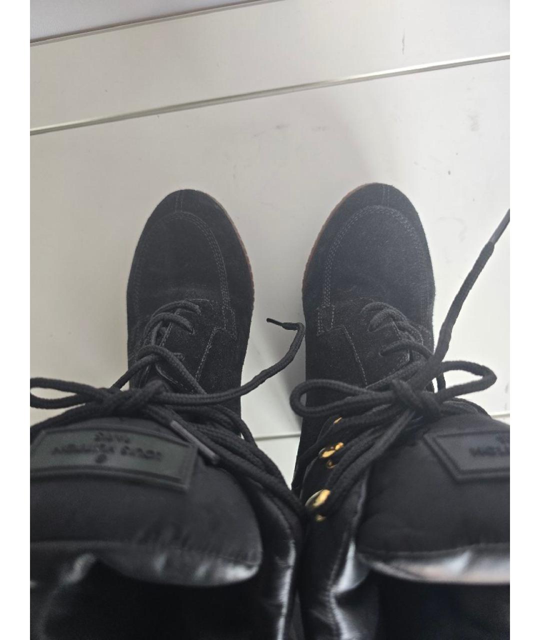LOUIS VUITTON Черные замшевые ботинки, фото 3