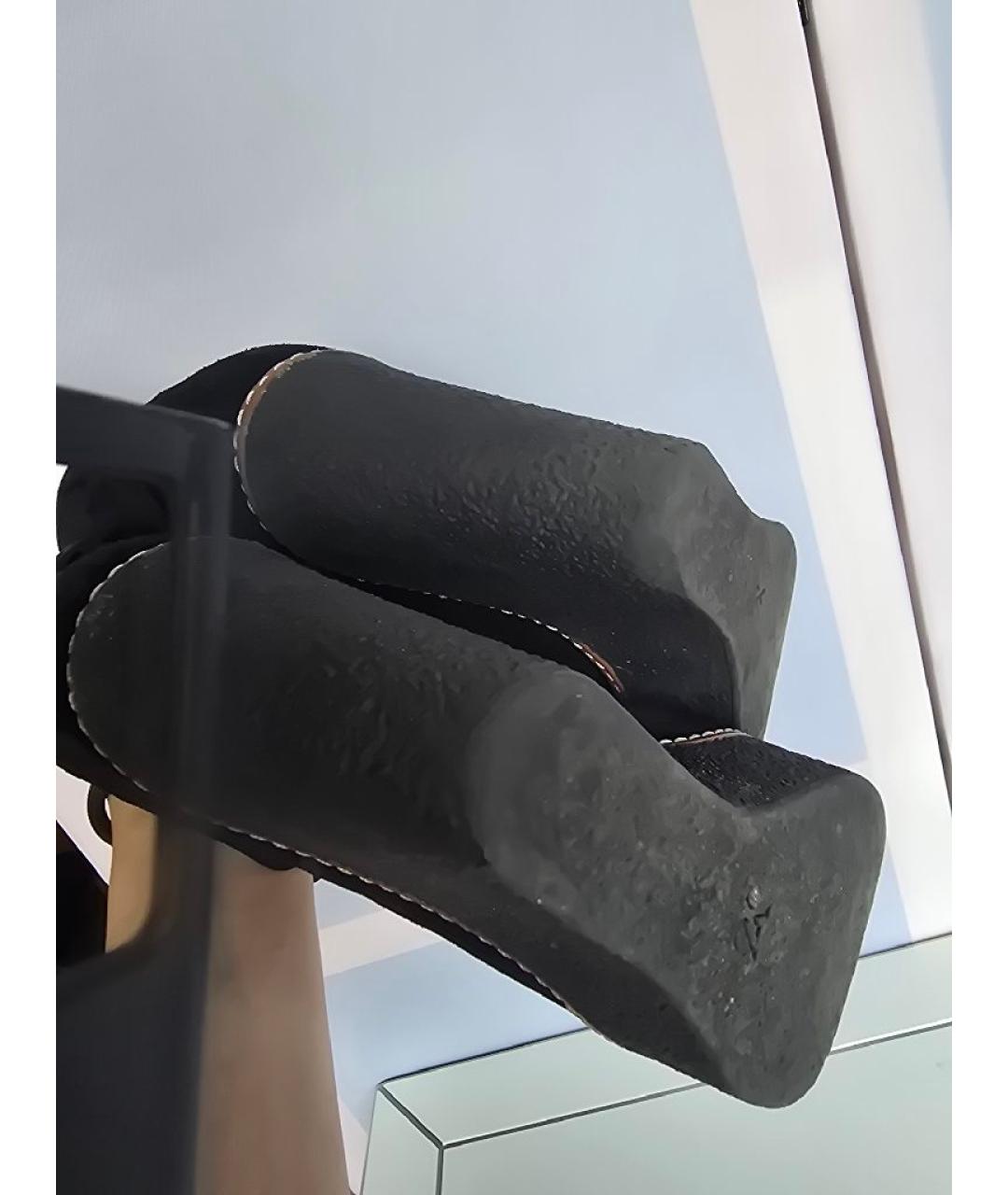 LOUIS VUITTON Черные замшевые ботинки, фото 5