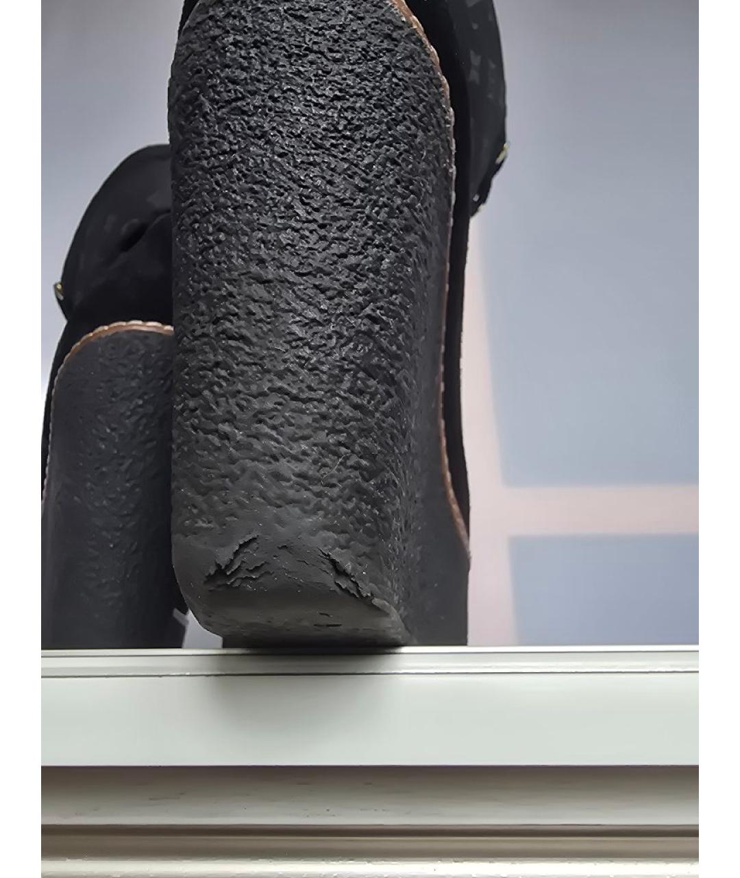 LOUIS VUITTON Черные замшевые ботинки, фото 6