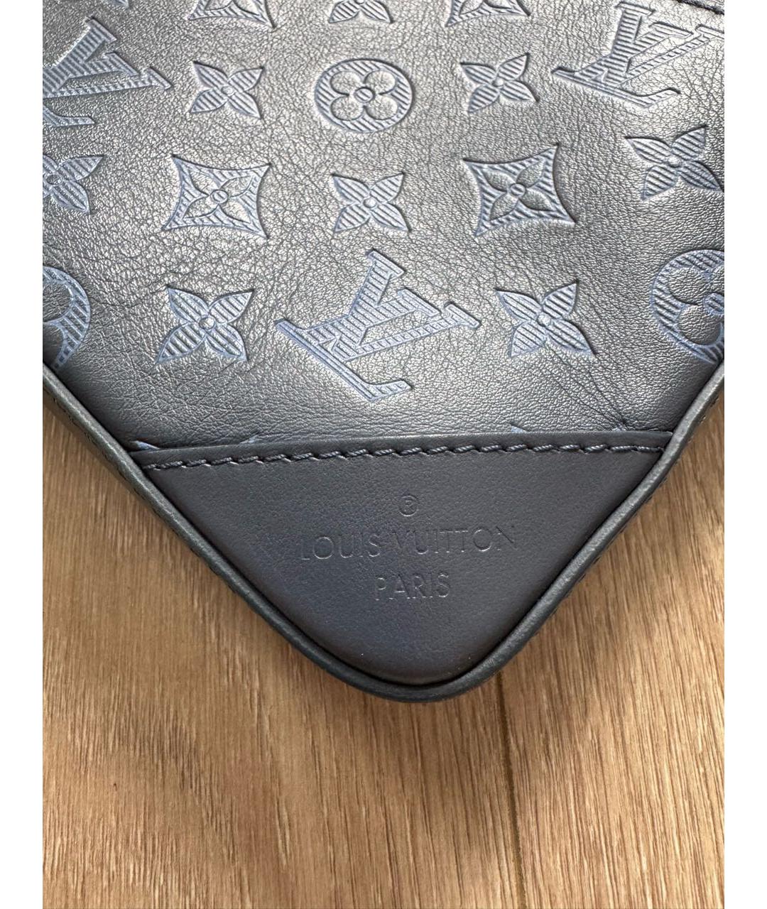 LOUIS VUITTON Темно-синяя кожаная сумка на плечо, фото 3