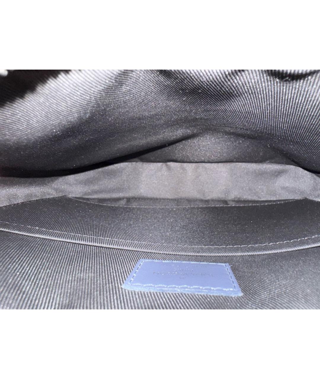 LOUIS VUITTON Темно-синяя кожаная сумка на плечо, фото 4