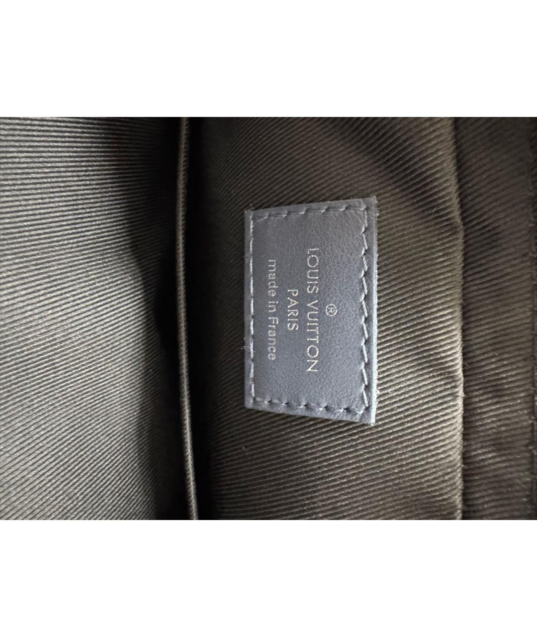 LOUIS VUITTON Темно-синяя кожаная сумка на плечо, фото 5