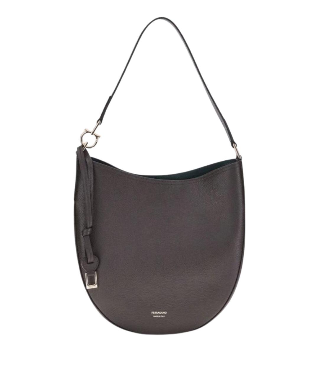 FERRAGAMO Коричневая кожаная сумка через плечо, фото 1