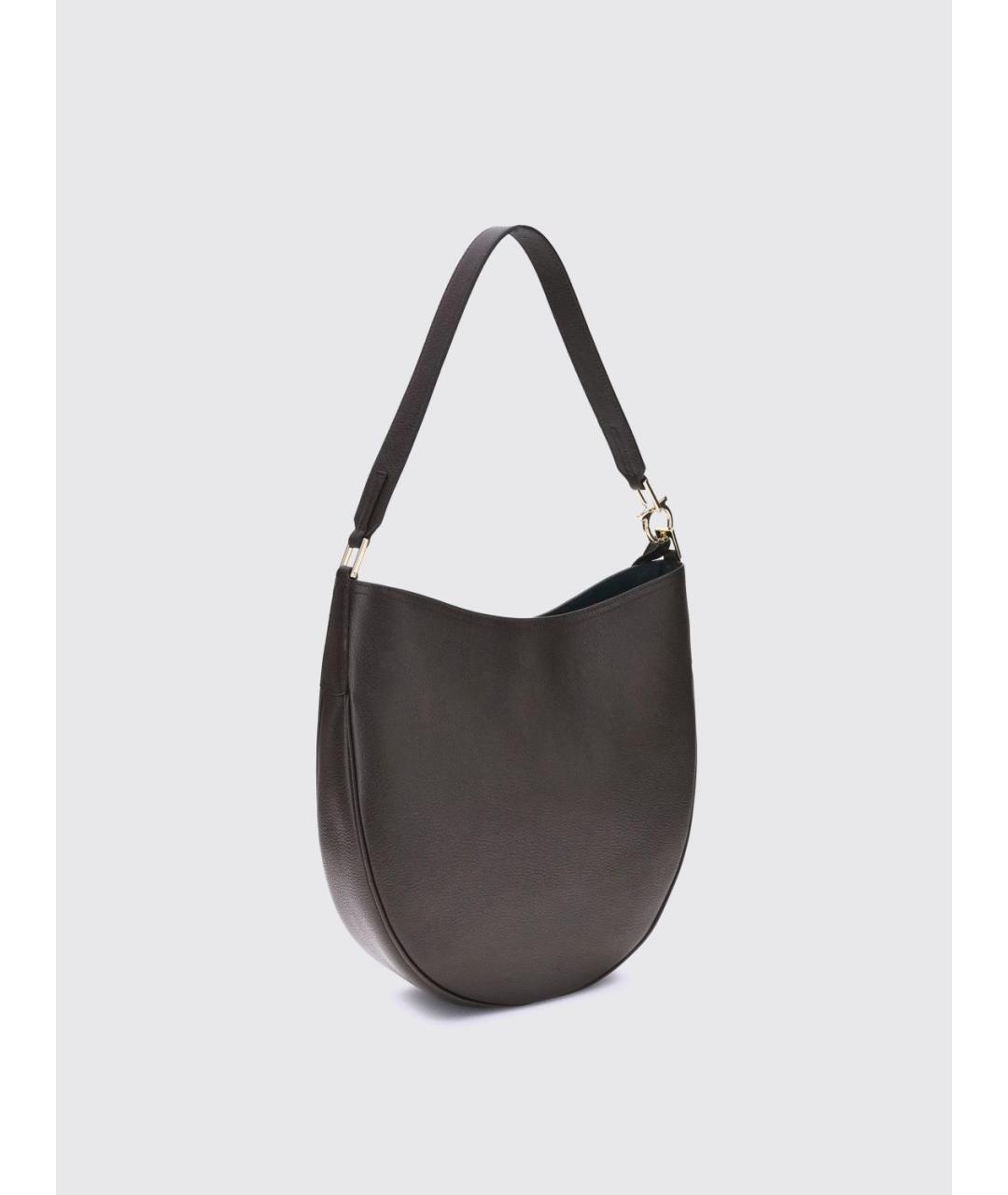 FERRAGAMO Коричневая кожаная сумка через плечо, фото 2