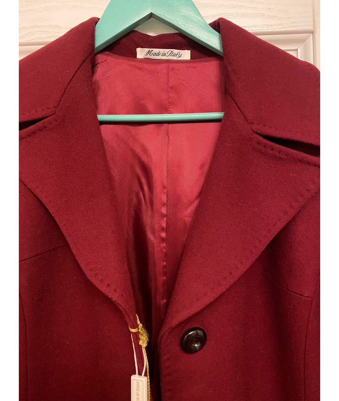 LORO PIANA Бордовое шерстяное пальто, фото 4