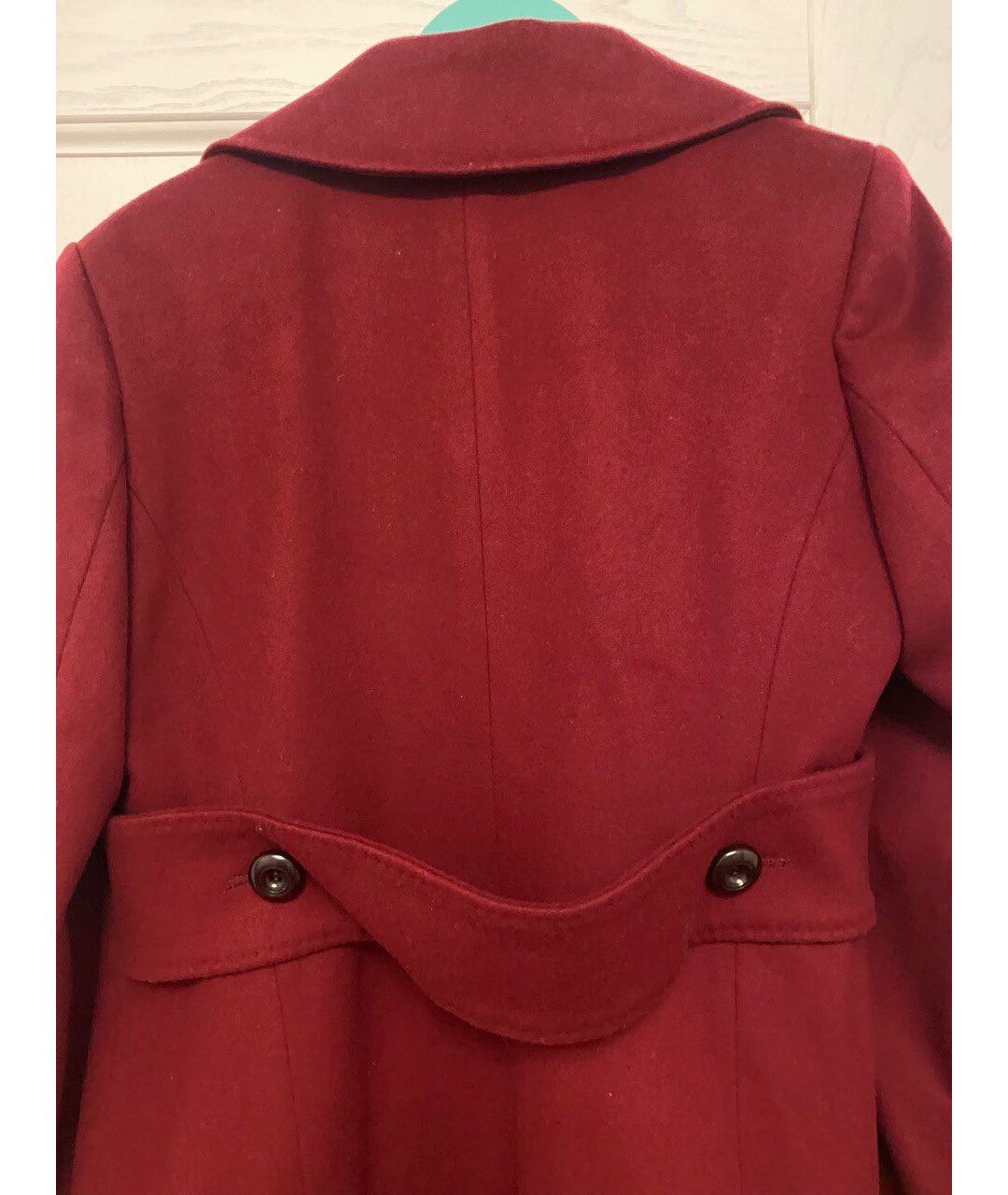 LORO PIANA Бордовое шерстяное пальто, фото 3