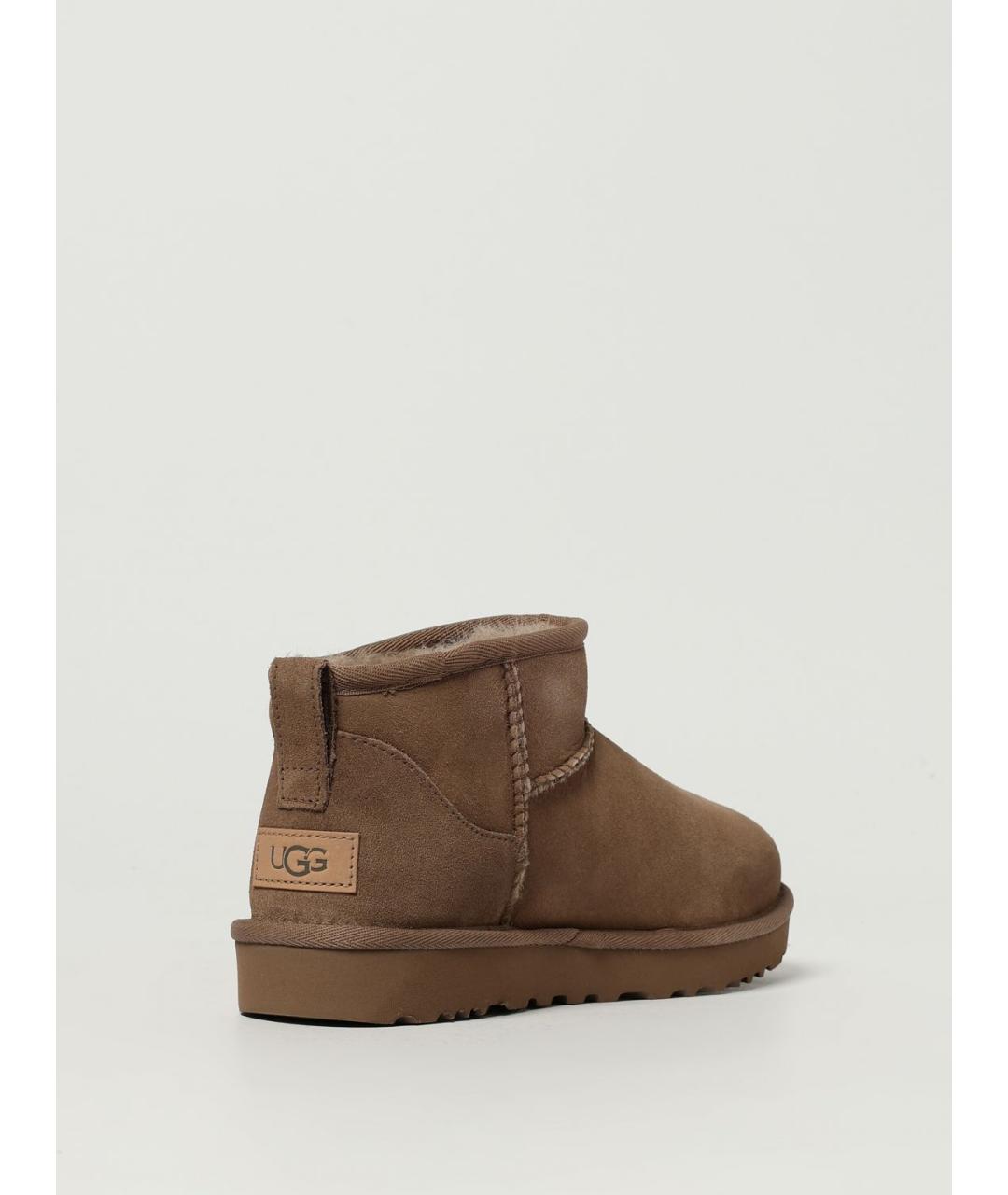 UGG AUSTRALIA Бежевые кожаные ботинки, фото 3