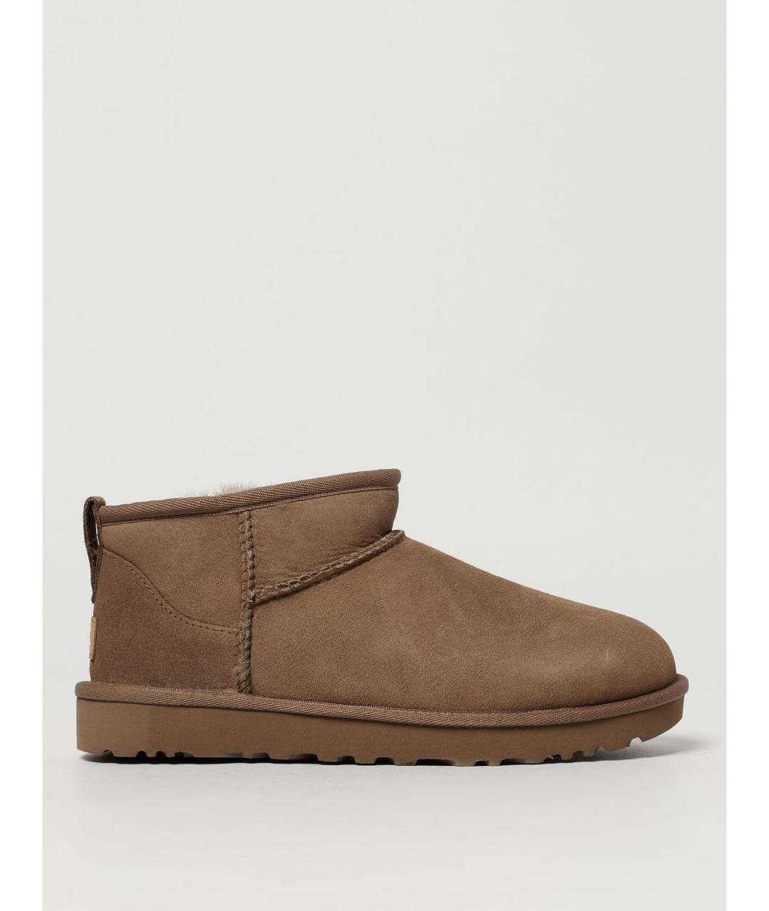 UGG AUSTRALIA Бежевые кожаные ботинки, фото 5