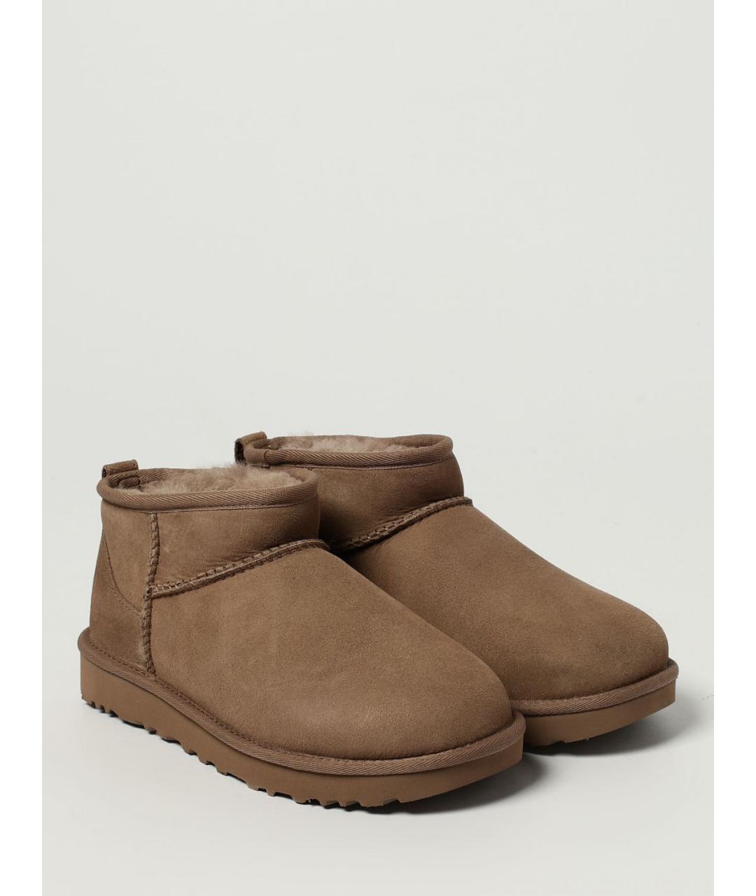 UGG AUSTRALIA Бежевые кожаные ботинки, фото 2
