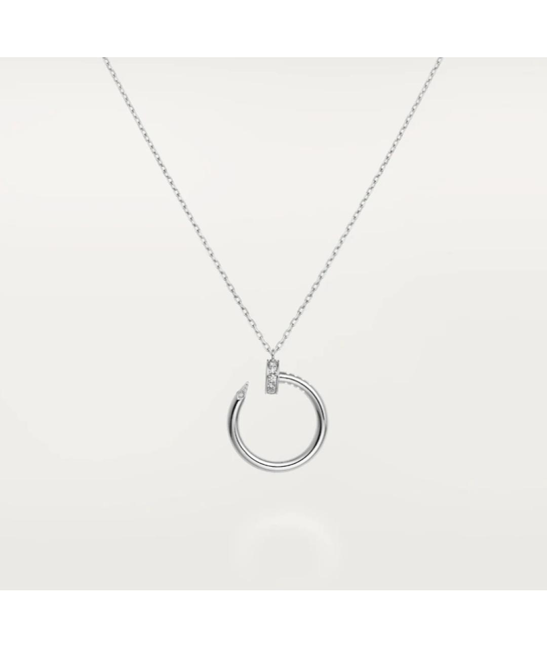 CARTIER Серебряное колье из белого золота, фото 4
