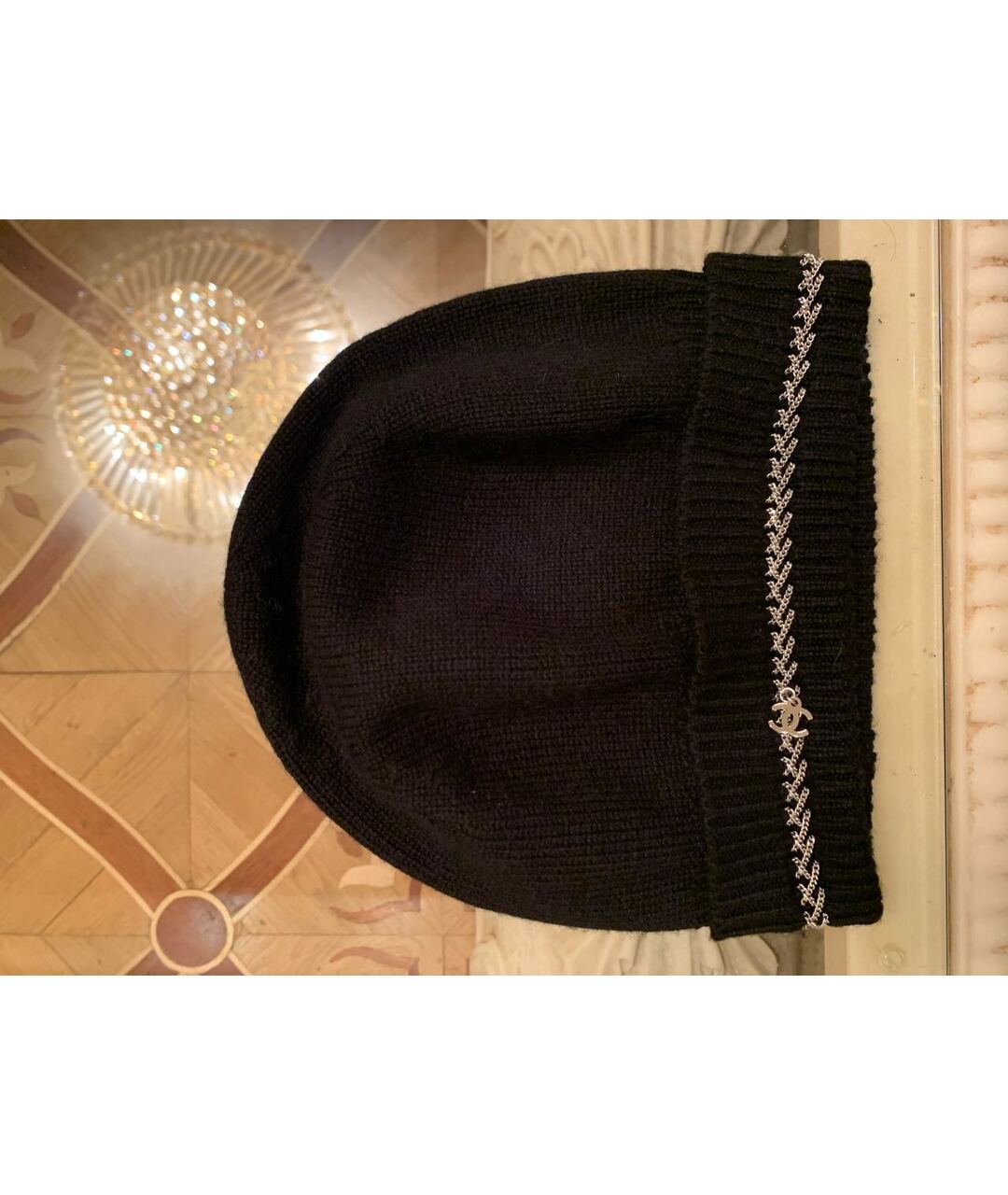 CHANEL Черная кашемировая шапка, фото 2