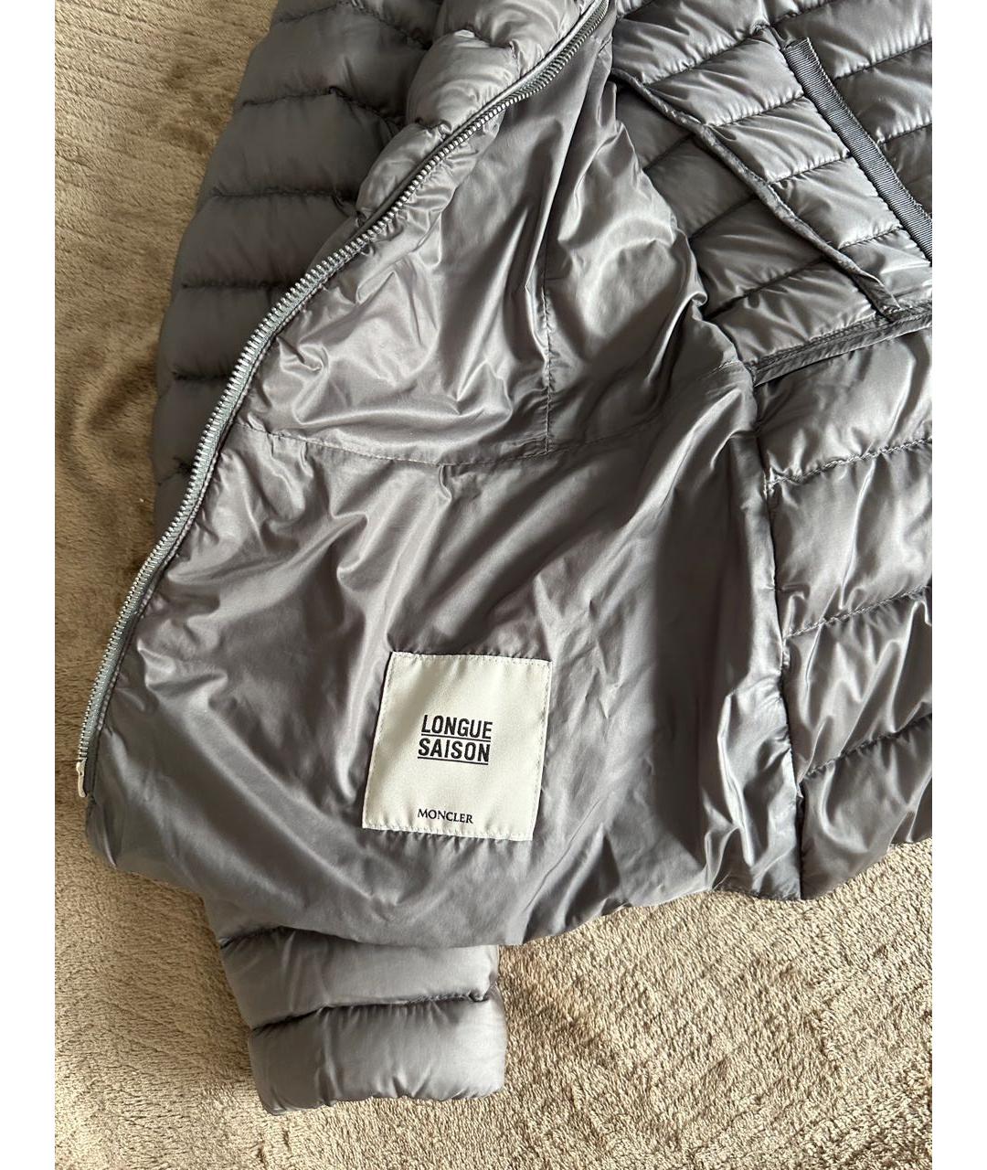 MONCLER Серая полиамидовая куртка, фото 6