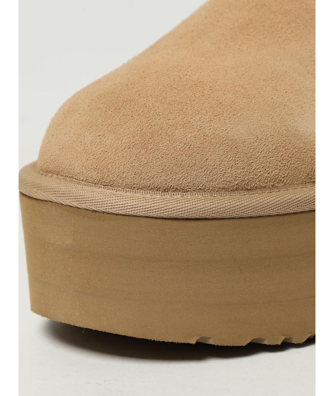 UGG AUSTRALIA Бежевые кожаные ботинки, фото 4