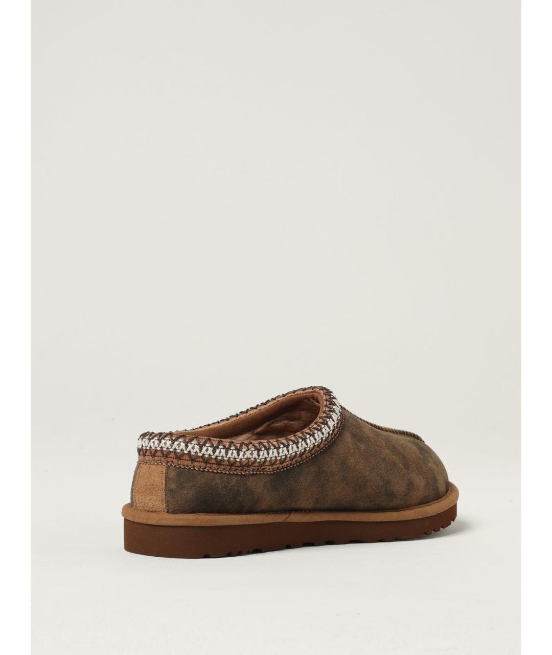 UGG AUSTRALIA Коричневые кожаные шлепанцы, фото 3