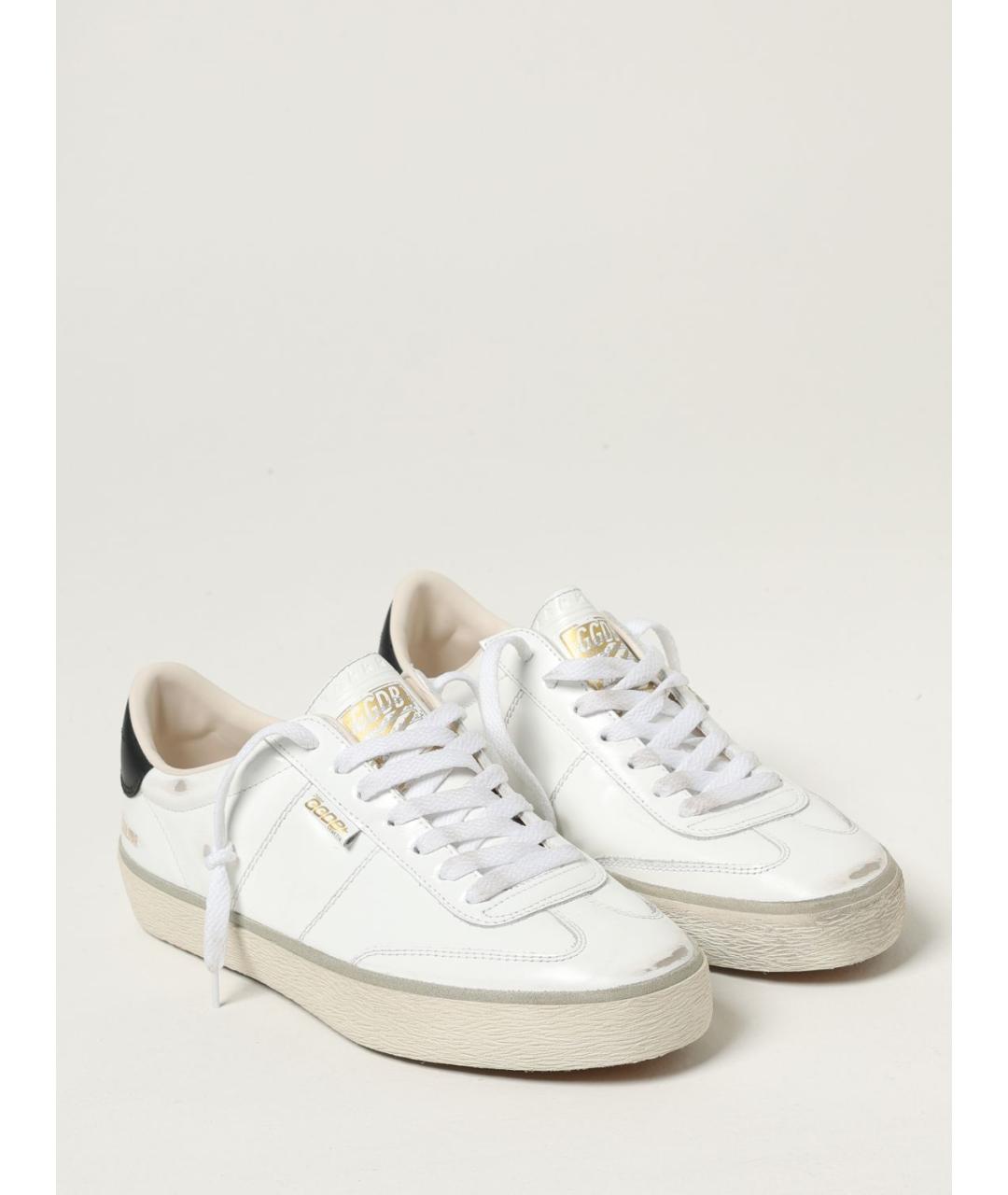 GOLDEN GOOSE DELUXE BRAND Белые кожаные низкие кроссовки / кеды, фото 2