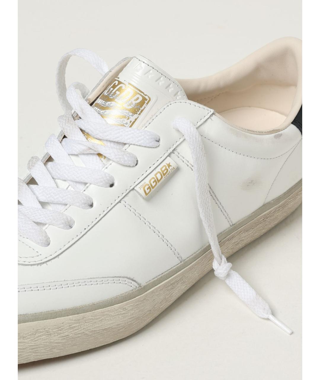 GOLDEN GOOSE DELUXE BRAND Белые кожаные низкие кроссовки / кеды, фото 4