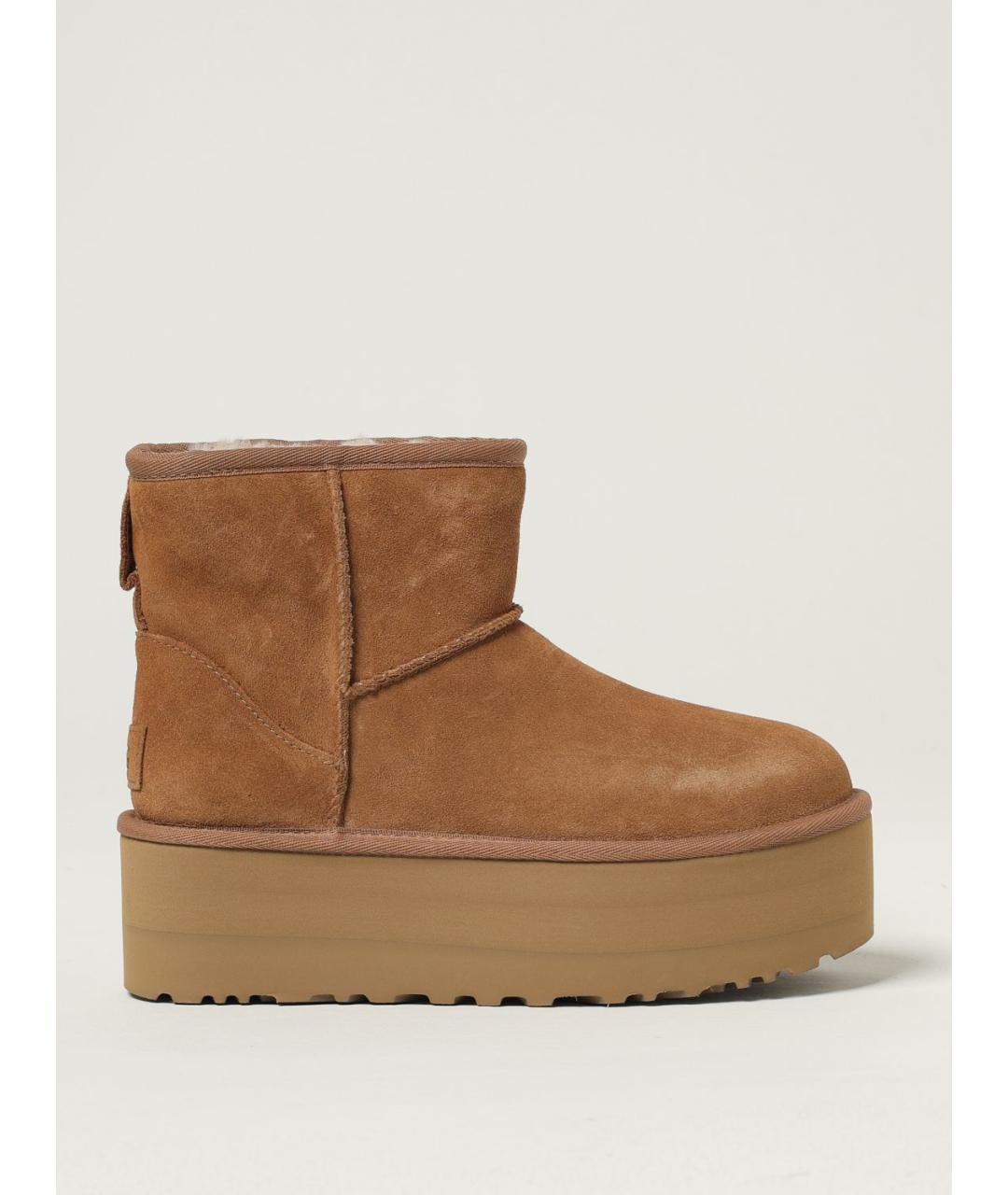 UGG AUSTRALIA Коричневые кожаные полусапоги, фото 4