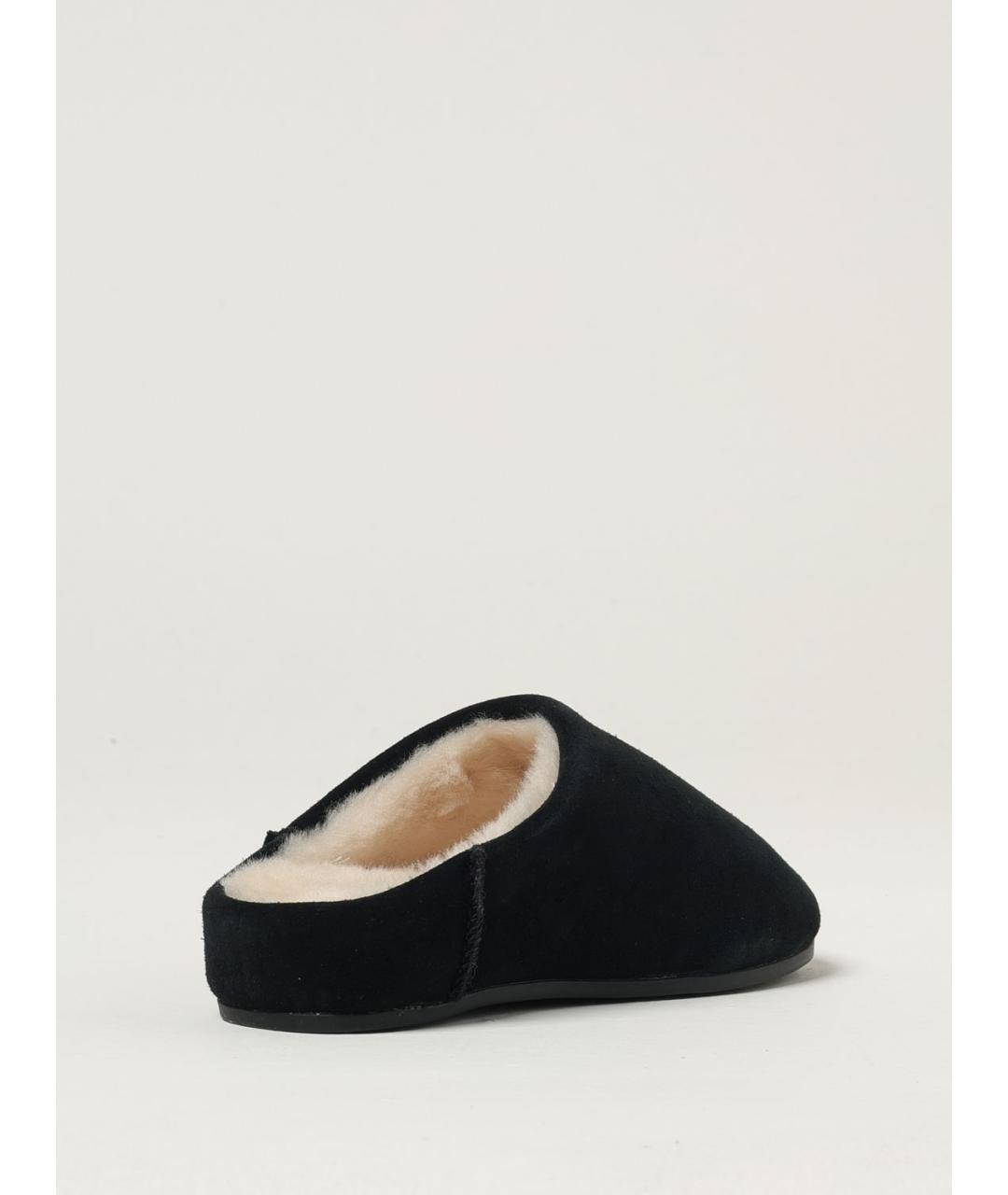 UGG AUSTRALIA Черные кожаные сабо, фото 3