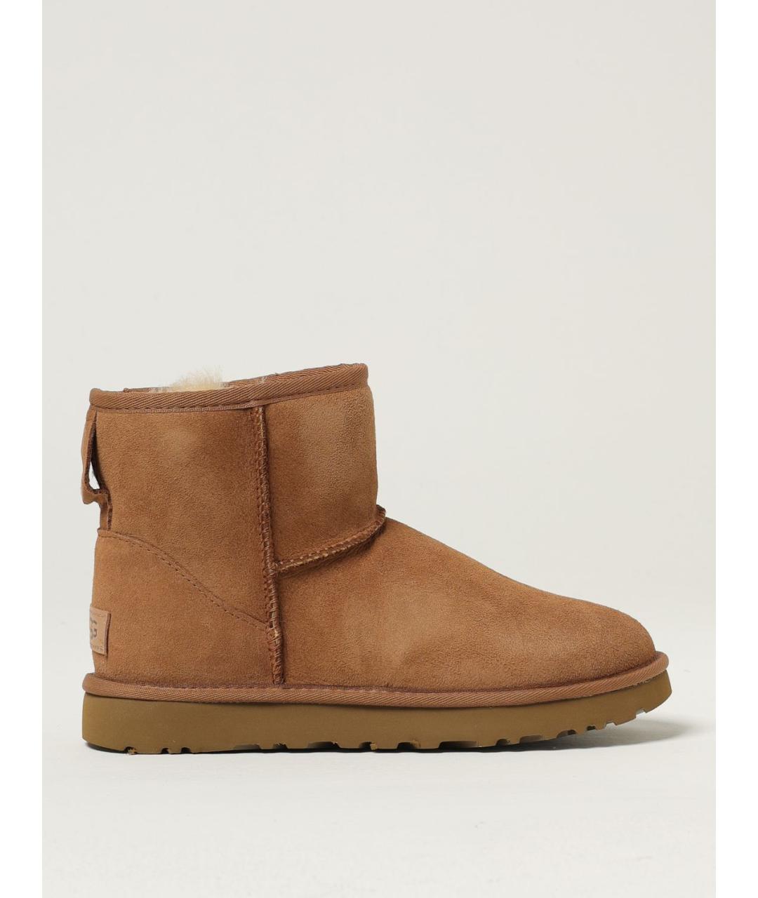 UGG AUSTRALIA Коричневые кожаные полусапоги, фото 4