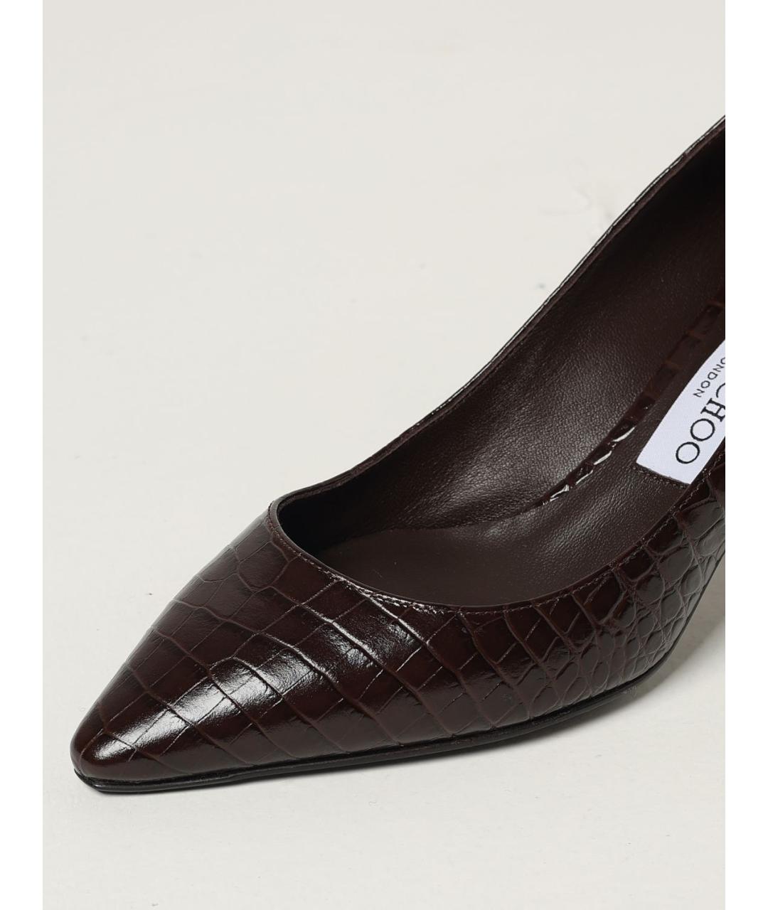 JIMMY CHOO Коричневые кожаные туфли, фото 4