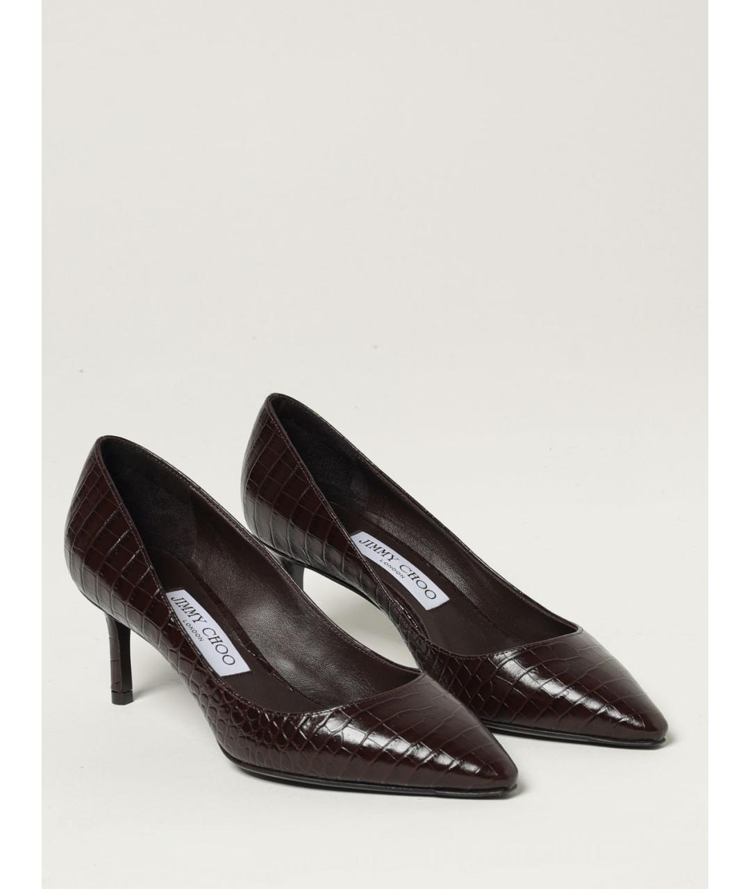 JIMMY CHOO Коричневые кожаные туфли, фото 2