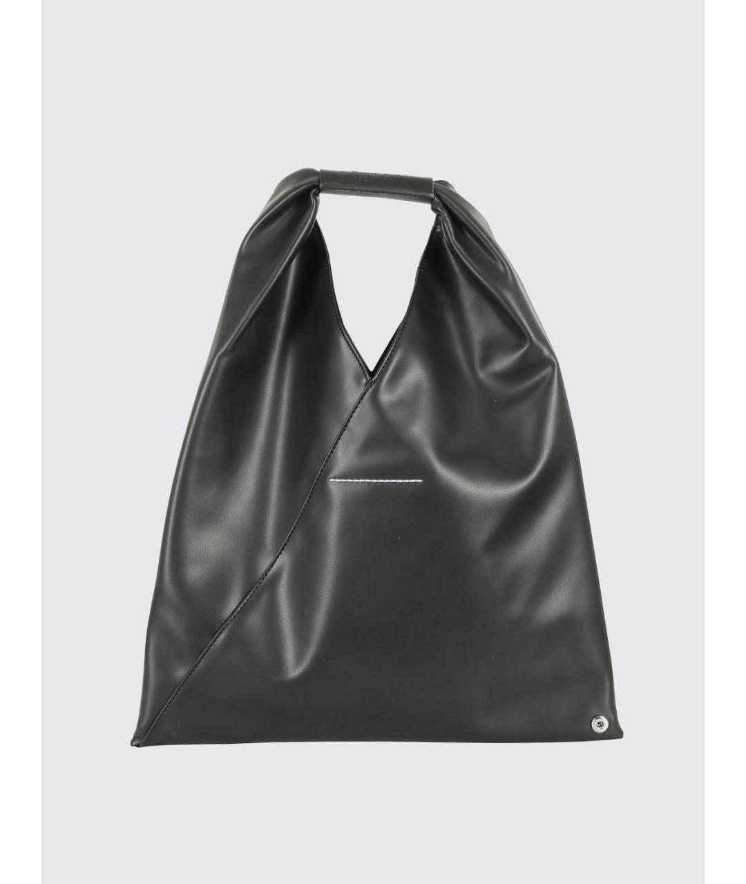 MM6 MAISON MARGIELA Черная сумка тоут из искусственной кожи, фото 2