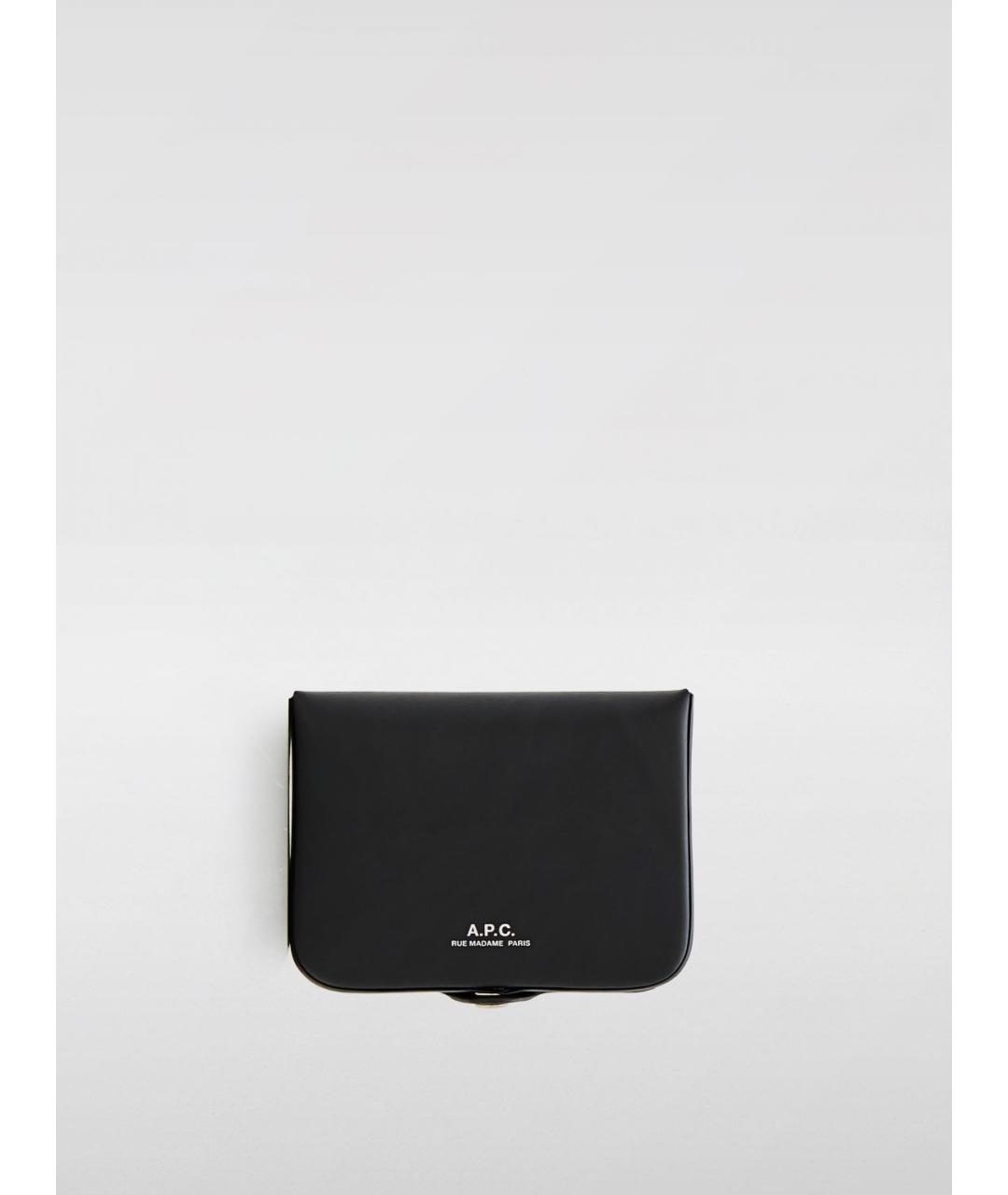 A.P.C. Черный кожаный кошелек, фото 4