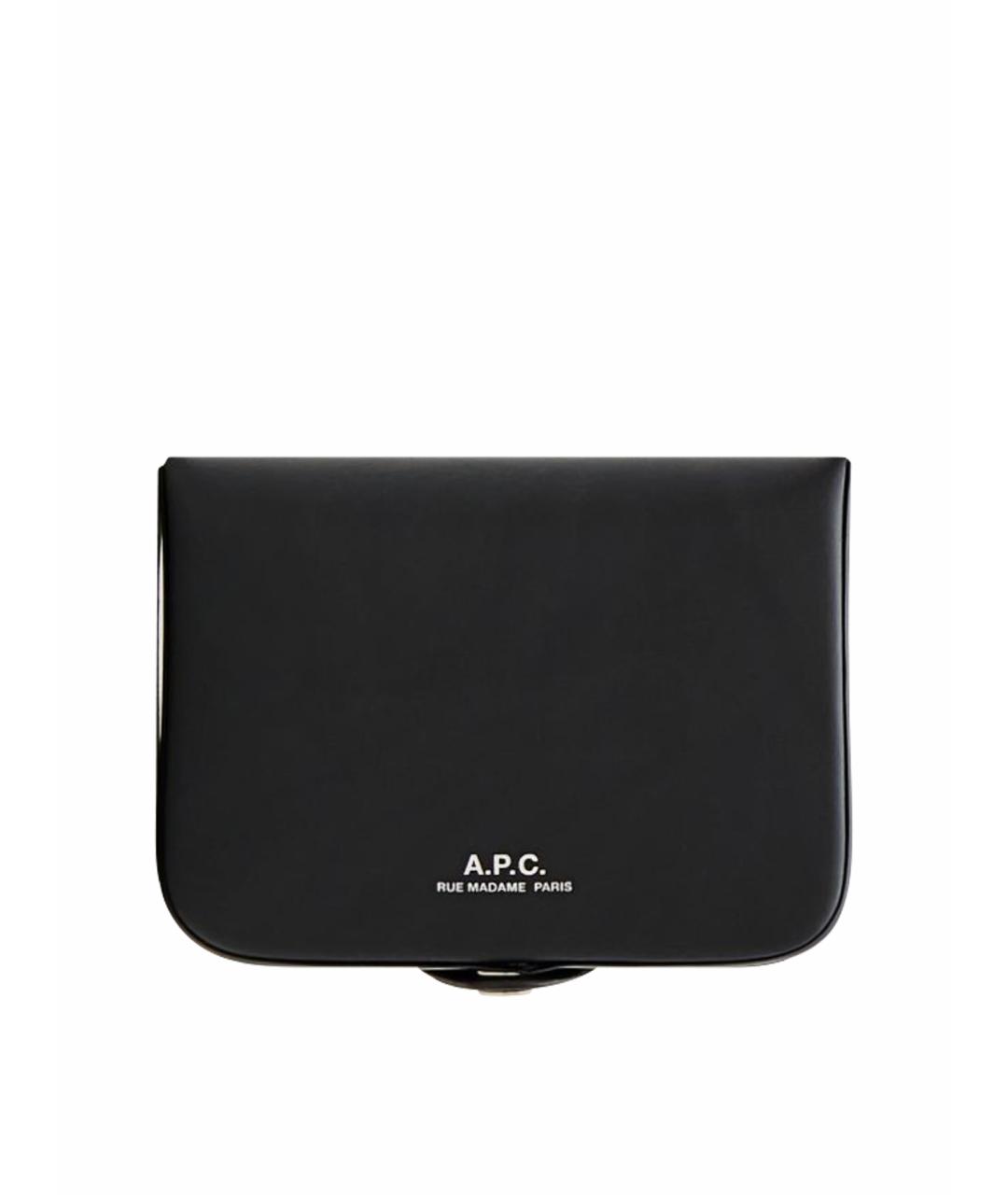 A.P.C. Черный кожаный кошелек, фото 1