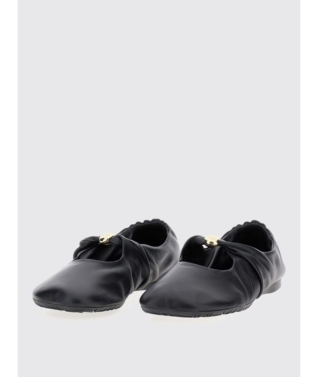 LOEWE Черные кожаные балетки, фото 2