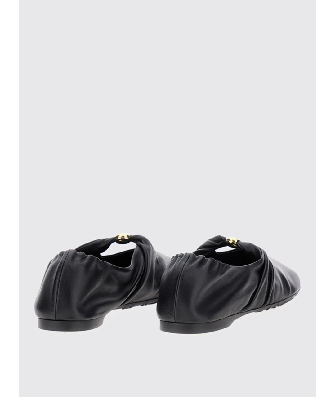 LOEWE Черные кожаные балетки, фото 3
