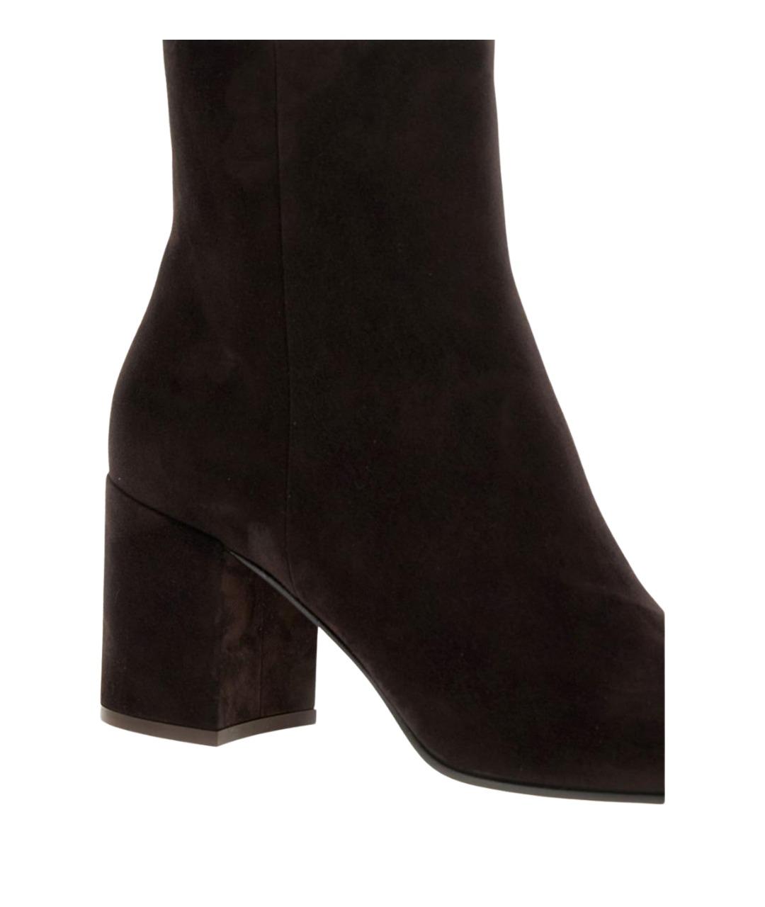 GIANVITO ROSSI Коричневые замшевые сапоги, фото 4