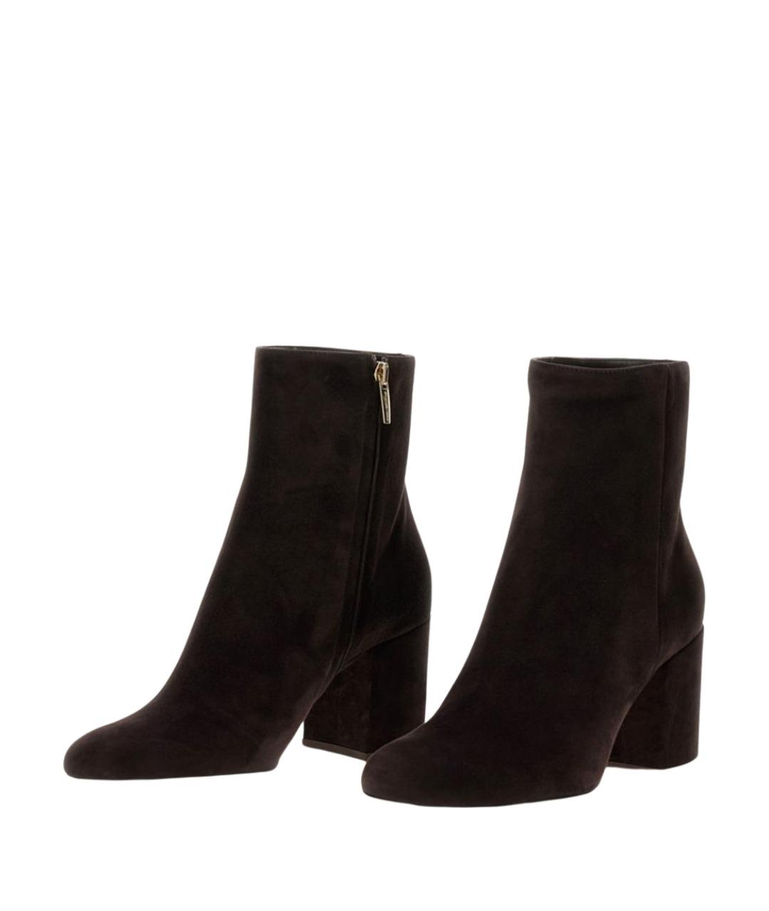 GIANVITO ROSSI Коричневые замшевые сапоги, фото 2