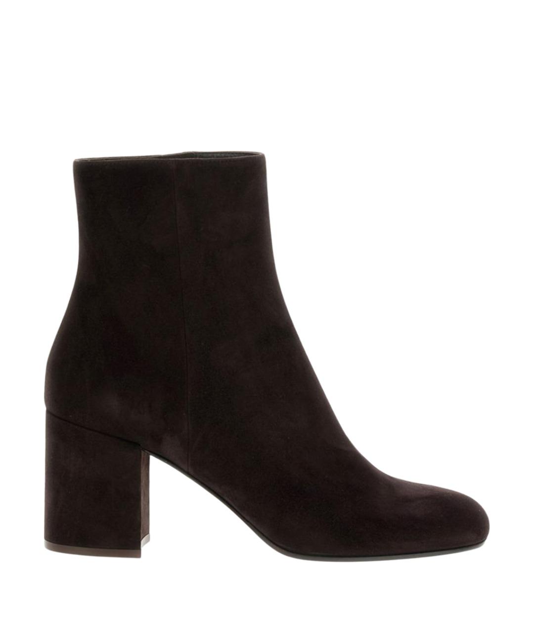 GIANVITO ROSSI Коричневые замшевые сапоги, фото 1